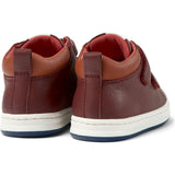 Runner Four 2-Velcro Strap Leather Sneakers, Burgundy