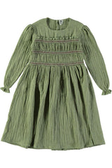 Robe fille Reina - Vert fougère