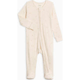 Maya Brushed Back Pointelle Footed Zipper Sleeper Haran Floral
