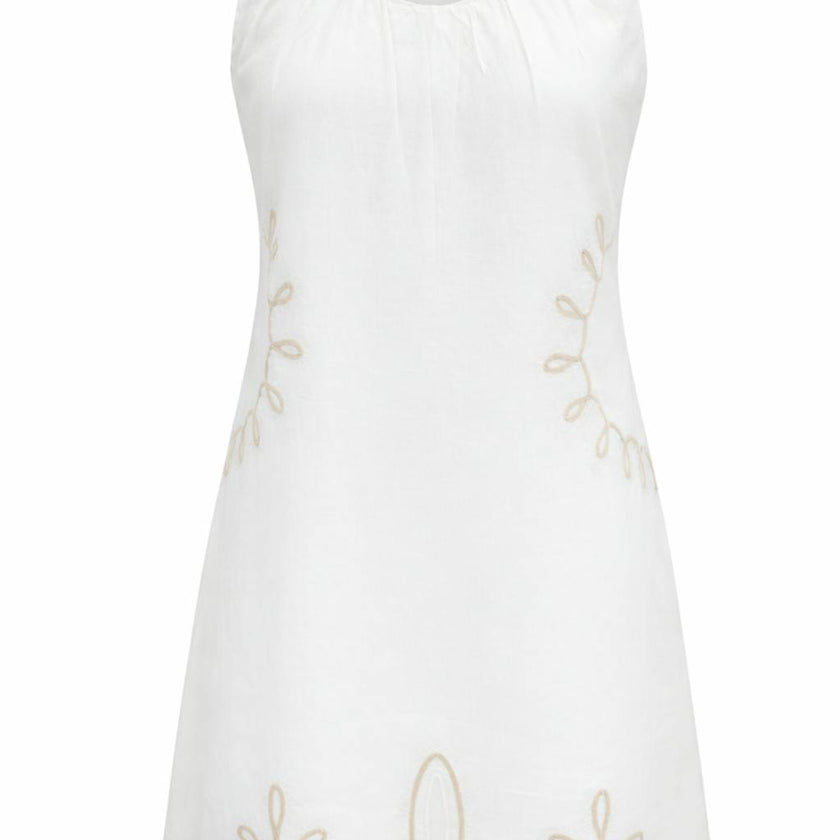 Polly Ivory Embroidery Dress