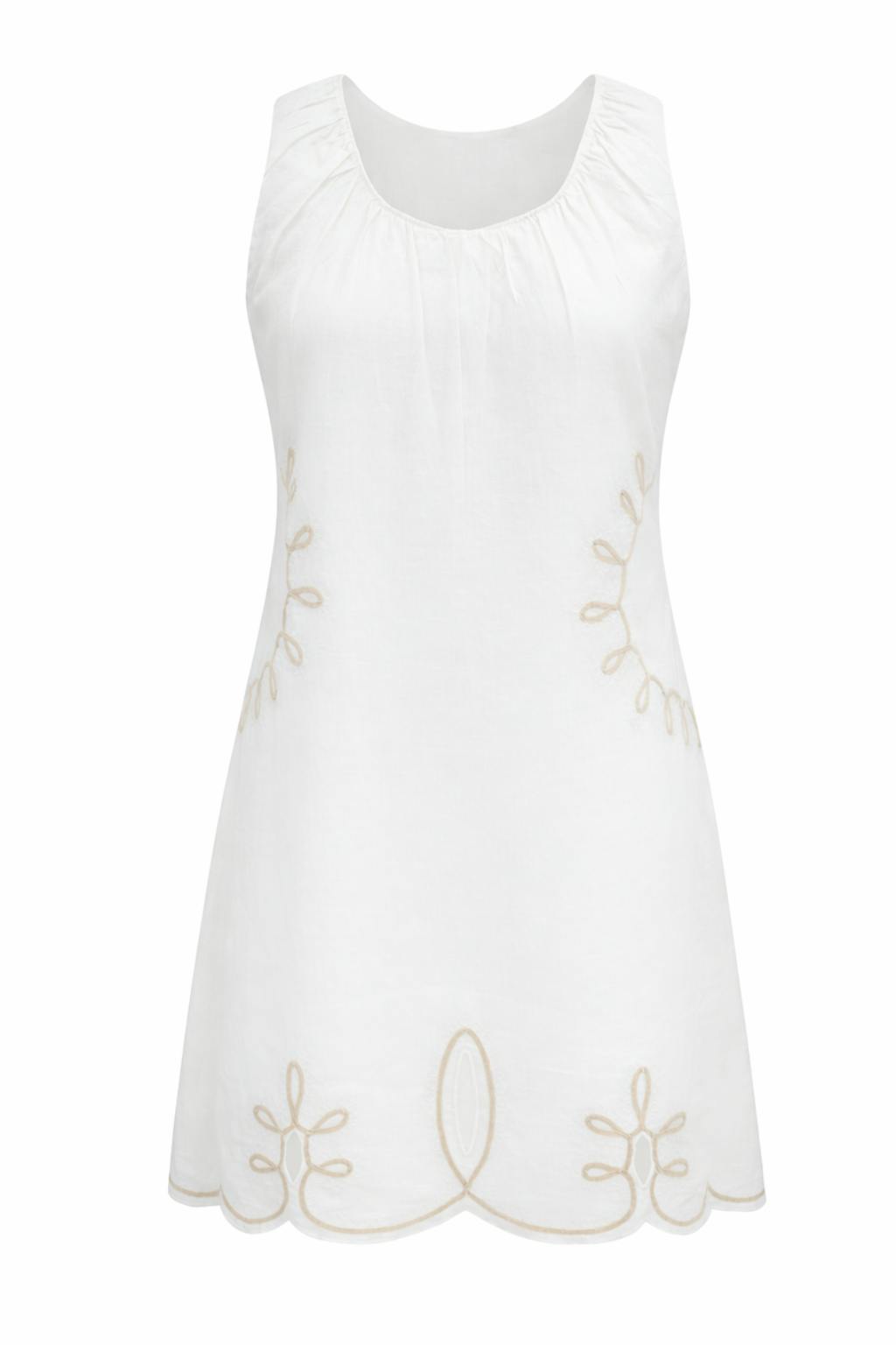 Polly Ivory Embroidery Dress