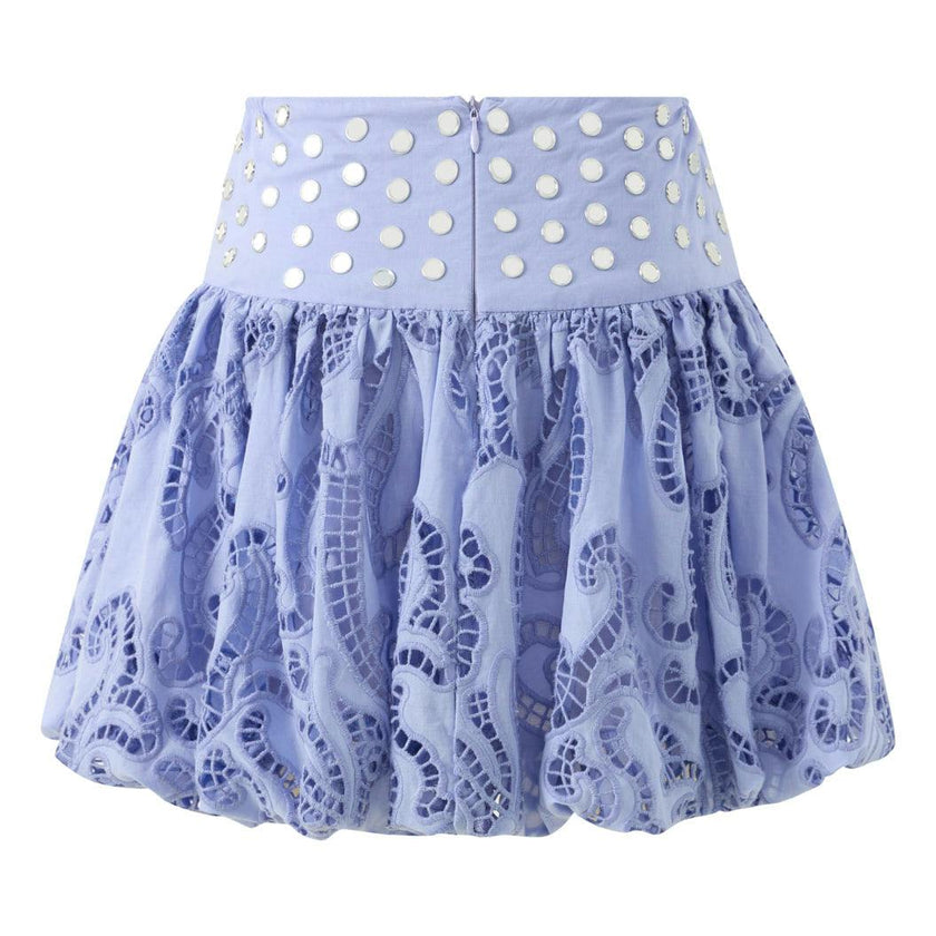 Luciana Embroidered Bubble Mini Skirt