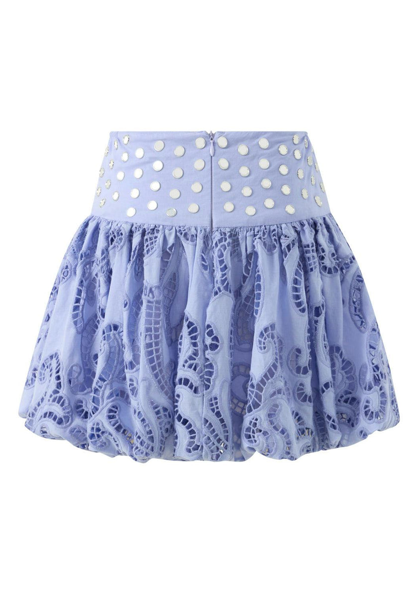 Luciana Embroidered Bubble Mini Skirt