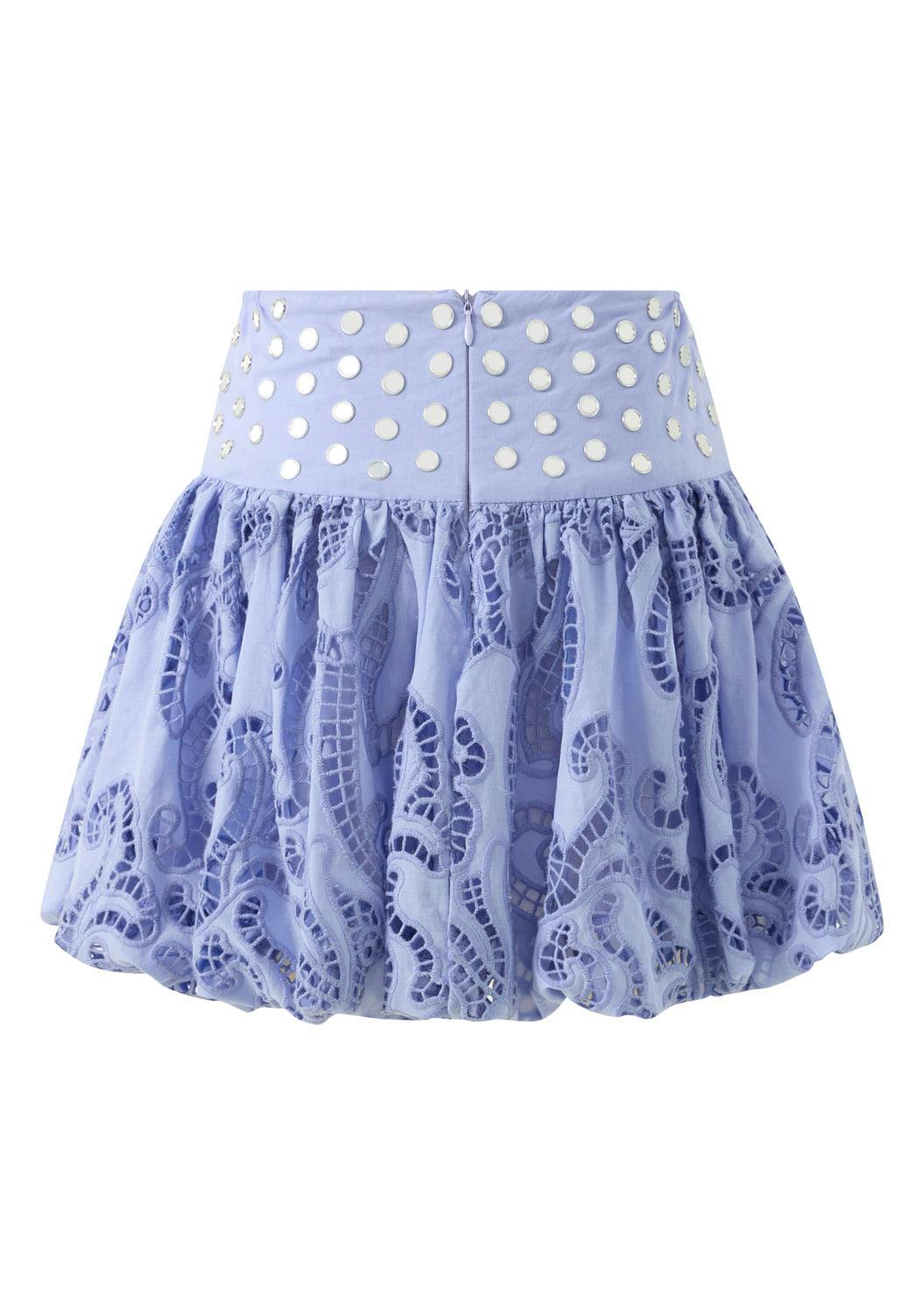 Luciana Embroidered Bubble Mini Skirt