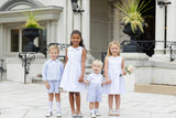 White Pique Flower Dress