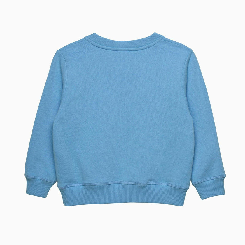 Women's Here Comes Trouble Sweatshirt in Blue/Pink