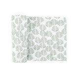 Cotton Muslin Swaddle Blanket - Leaf Motif