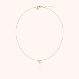 Initial Necklace, 14k Yellow Gold Filled