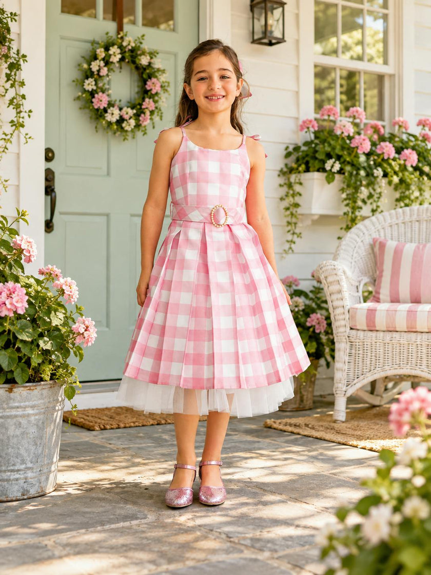A Leading Role x Mattel Premium Barbie The Movie Barbie Pink Gingham Child Dress Up