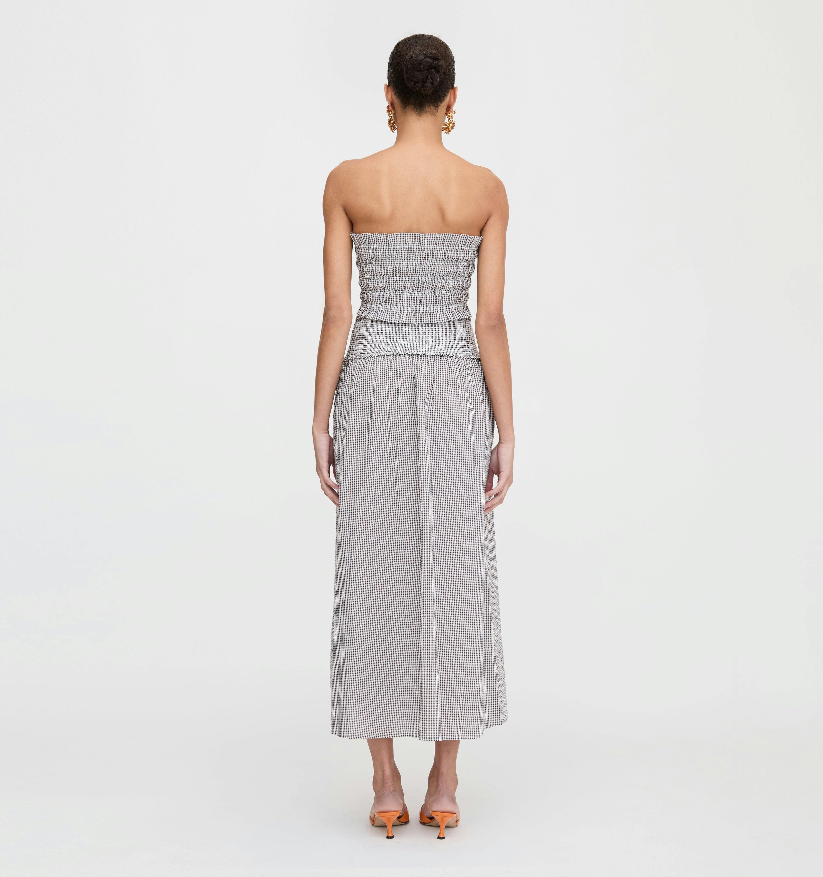 The June Nap Top - Chocolate Gingham