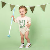Dad's Golf Buddy Short Sleeve Romper - Natural