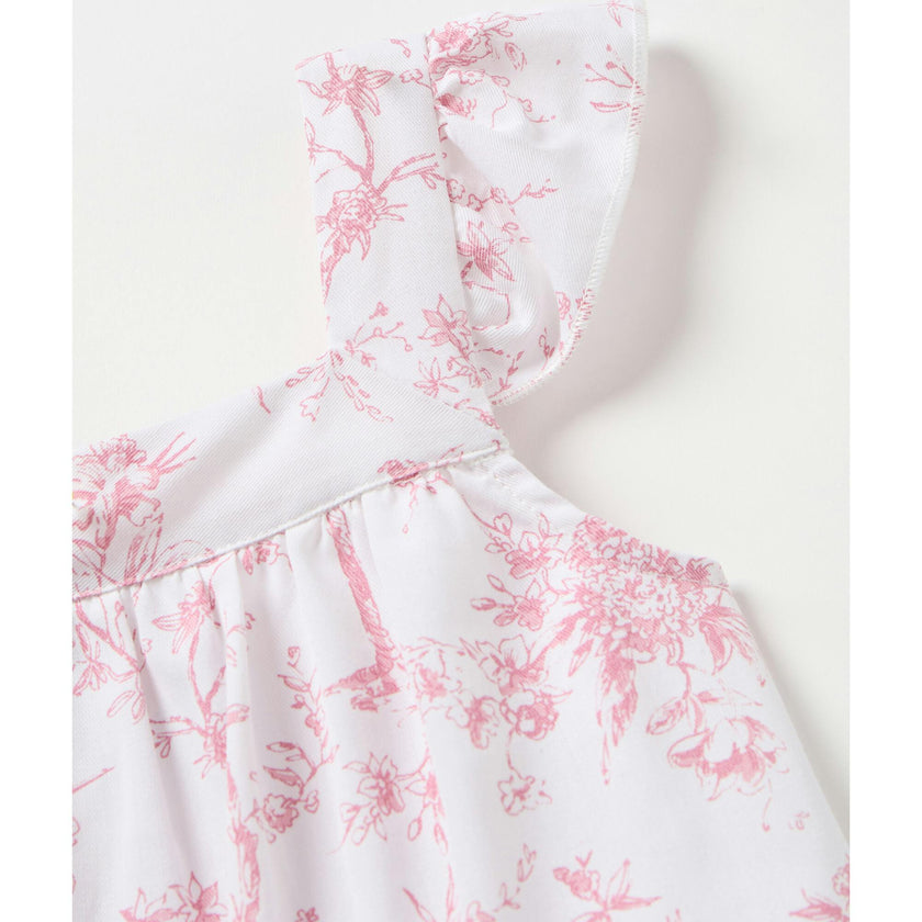 Girl's Twill Clara Short Set in Pink Timeless Toile