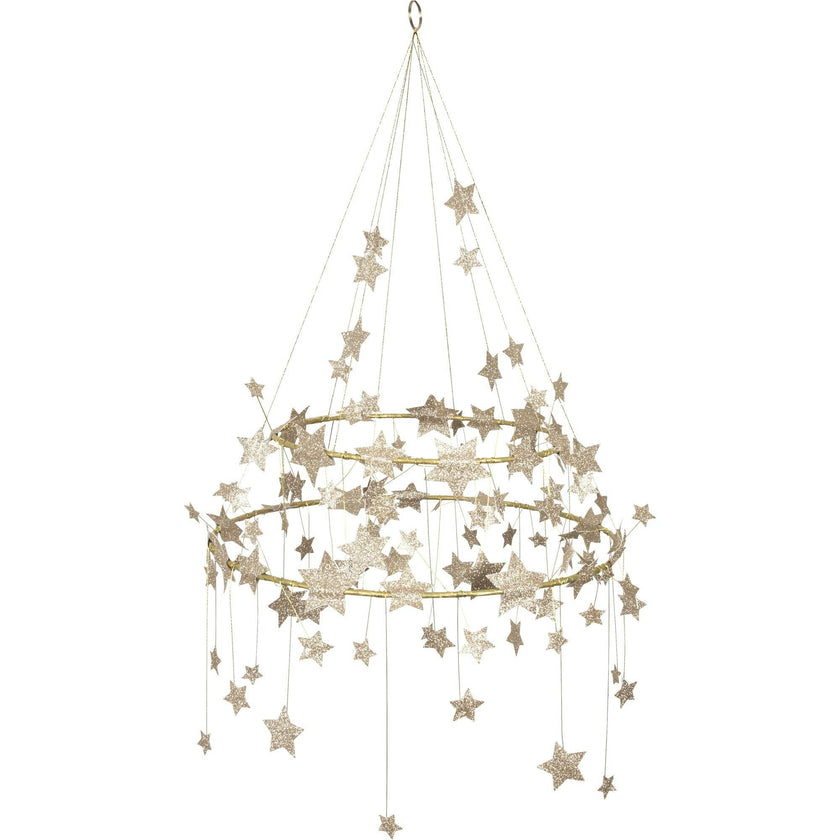 Gold Sparkle Star Chandelier