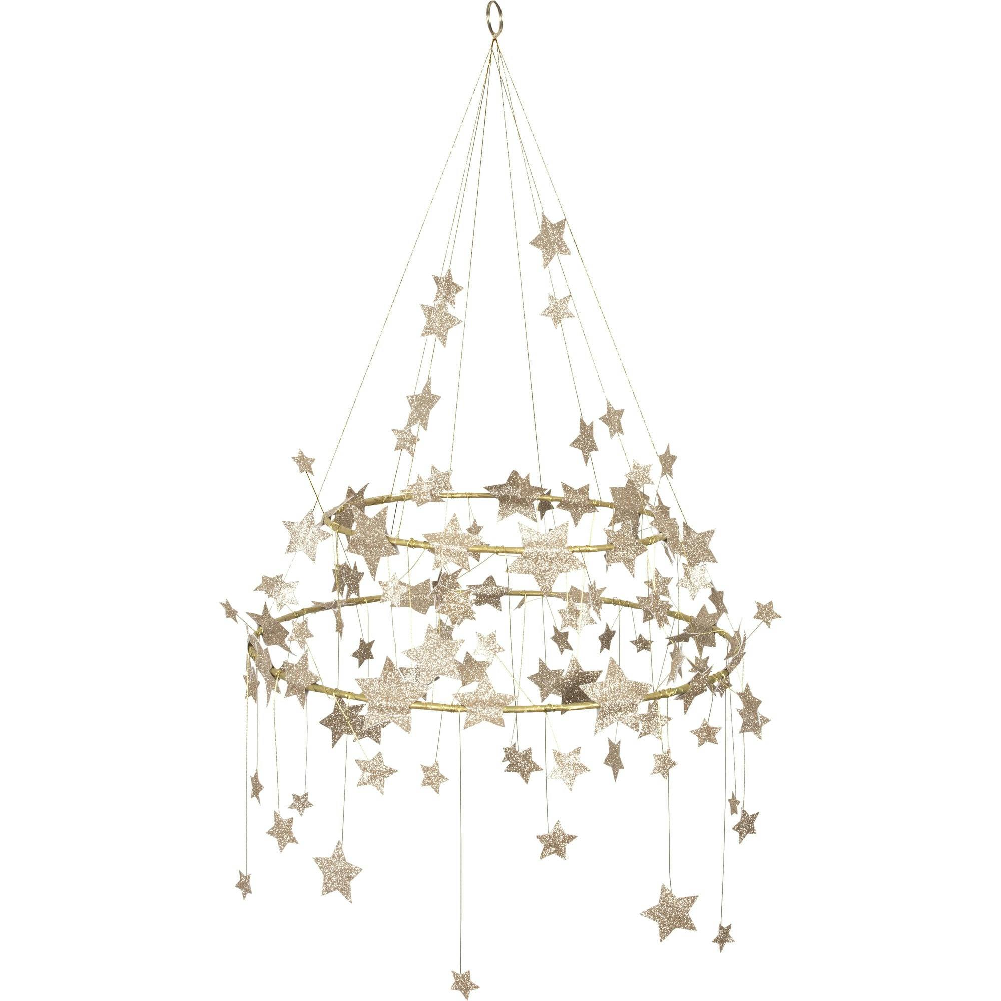 Gold Sparkle Star Chandelier