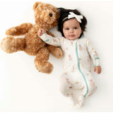 Teddy Bears Zippered Footie