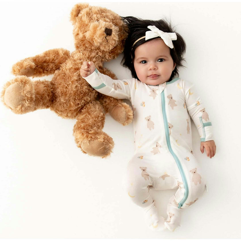 Teddy Bears Zippered Footie