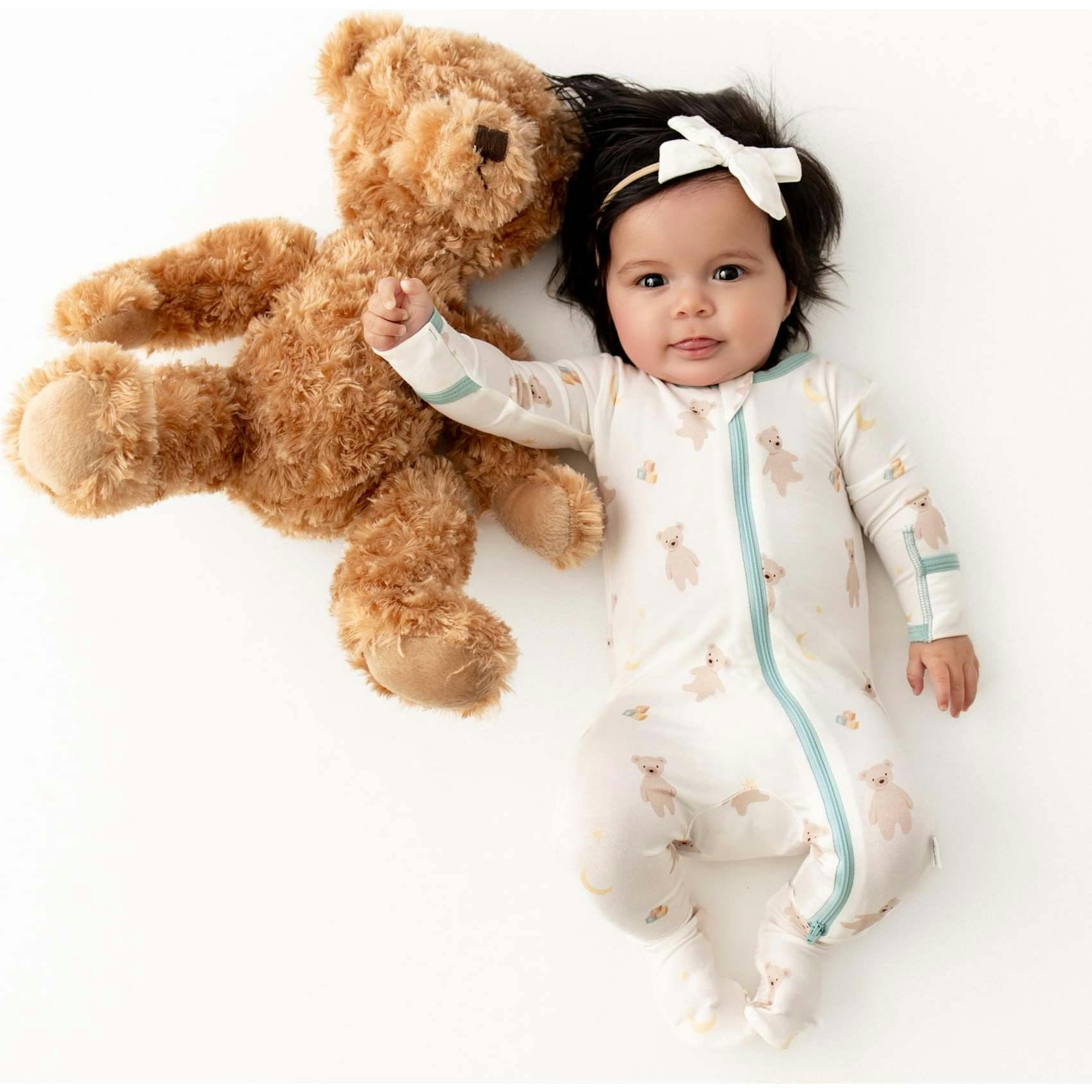 Teddy Bears Zippered Footie