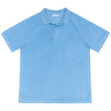 men's le marin blue french terry polo