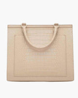 Large, Insulated, Chic Lunchbox, Cream Croc