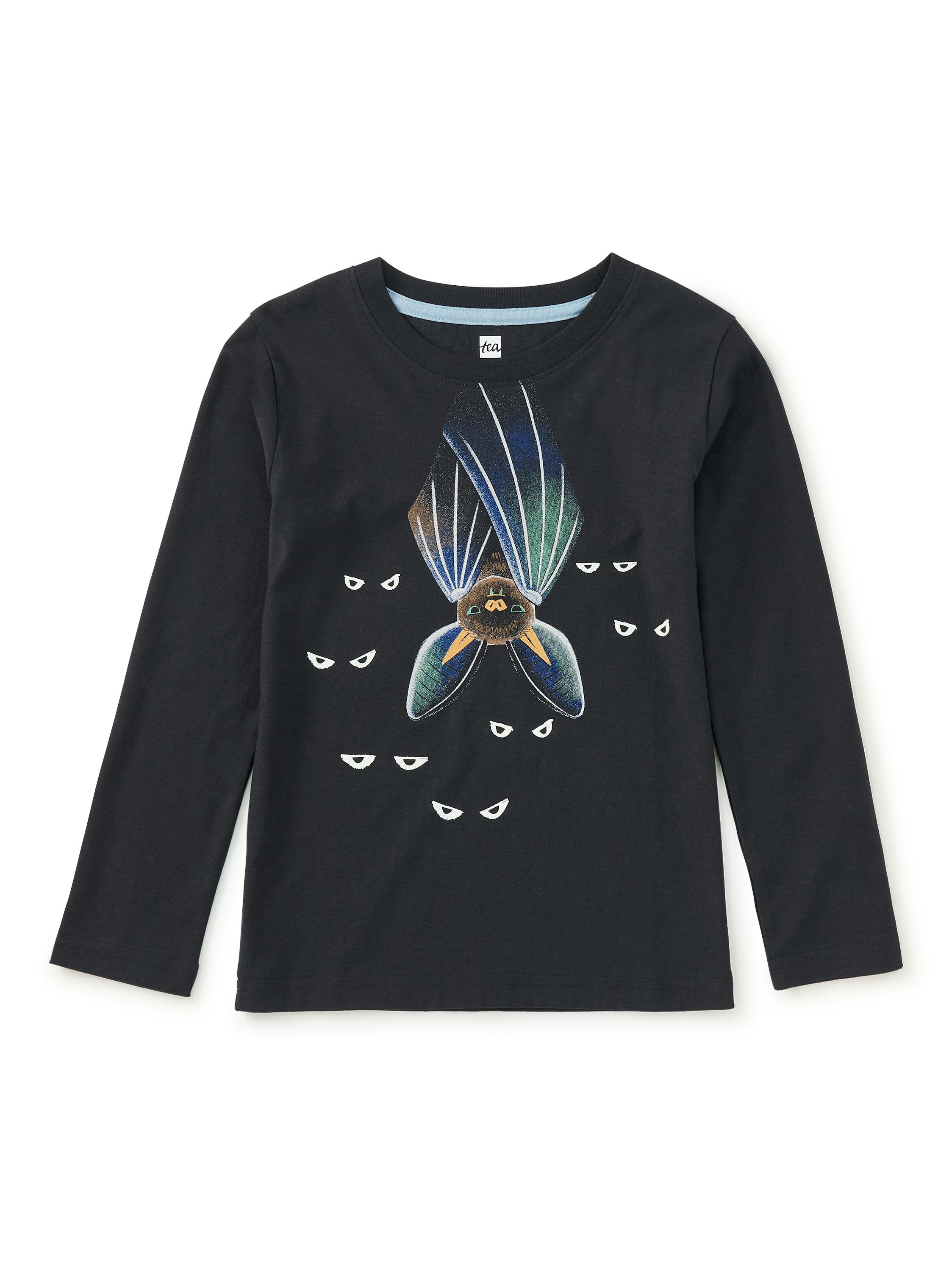 Glowing Bats Double-Sided Tee, Jet Black
