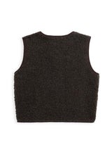 children's merino wool vest - chocolate brown