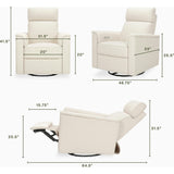 Willa Plus Power Glider Recliner w/ Power Headrest in Performance Ivory Boucle