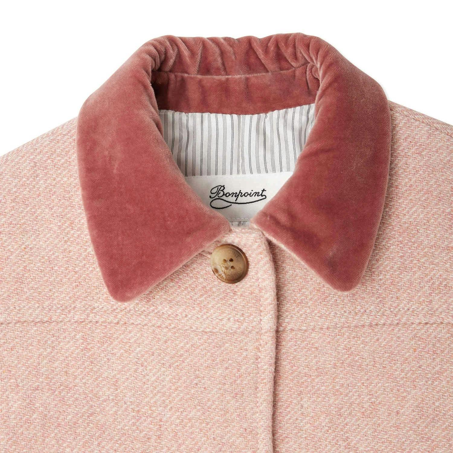 Jaida Velvet Collar Pea Coat