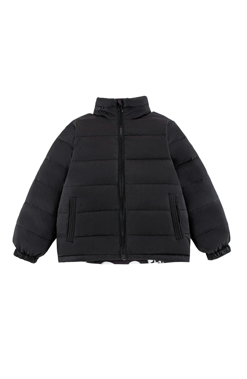 Blake Hooded Reversible Lightweight Down Puffer Jacket, Skulls