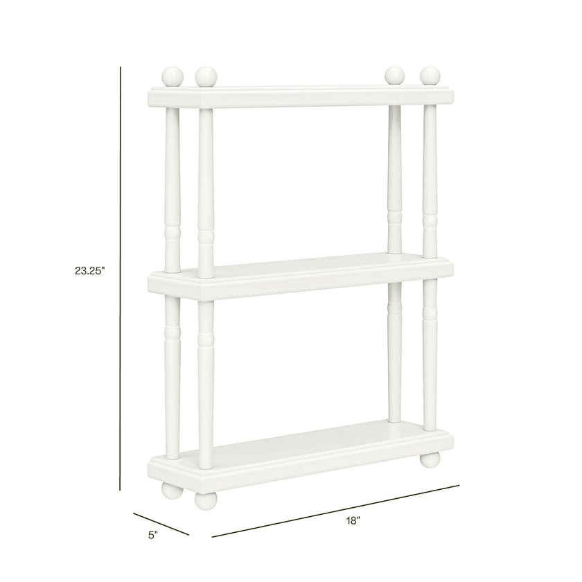 Liberty Tiered Wall Shelf in Warm White