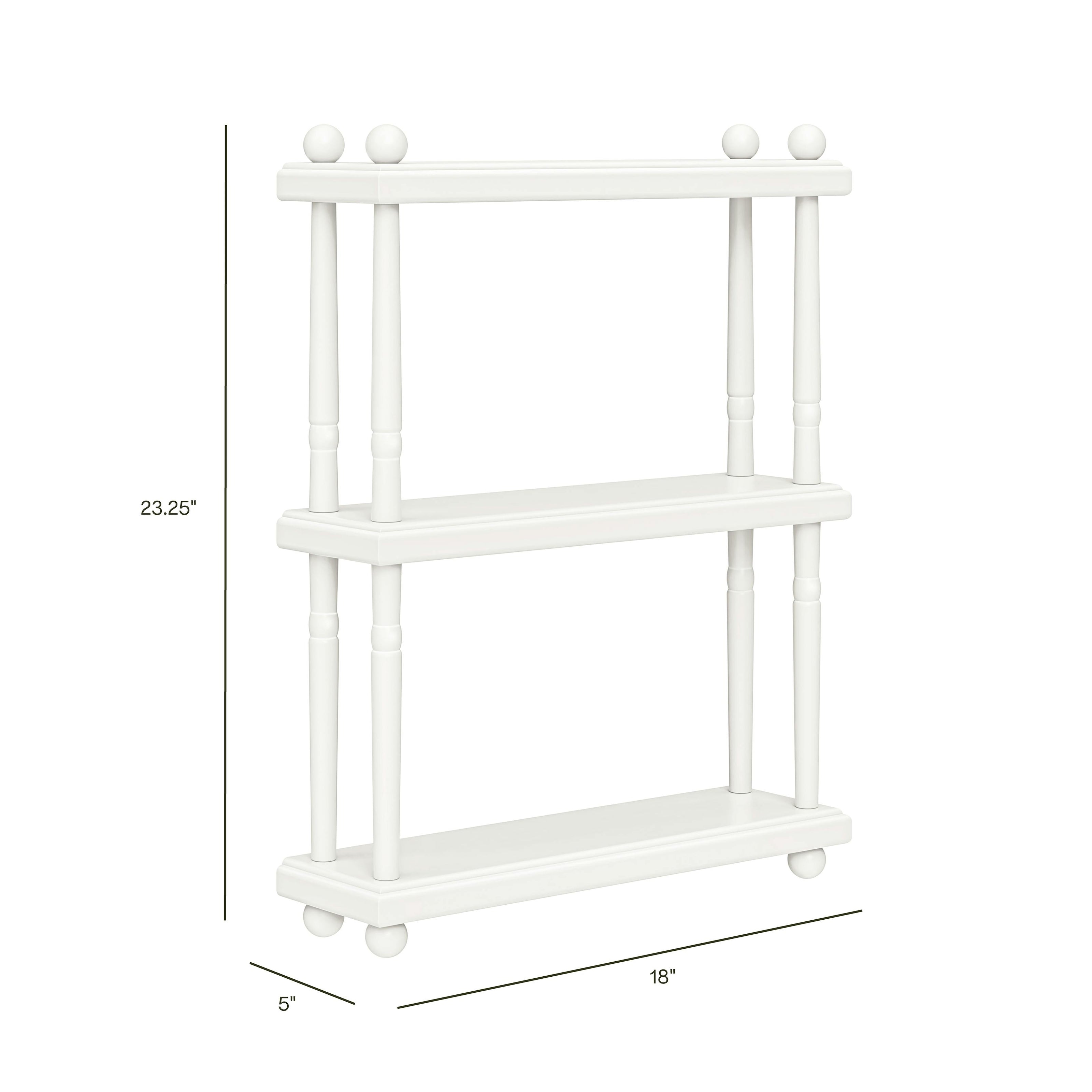 Liberty Tiered Wall Shelf in Warm White