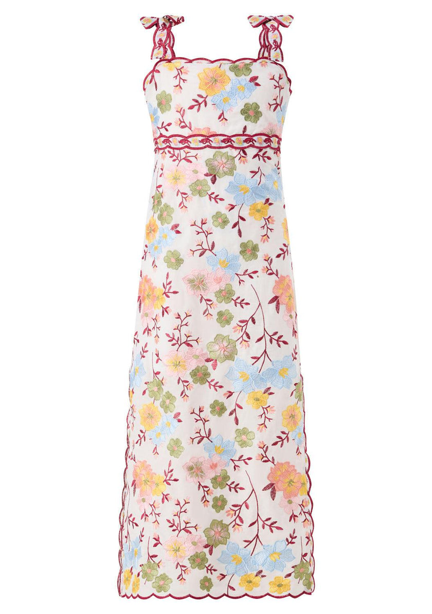 Penelope Cotton Embroidery Maxi Dress