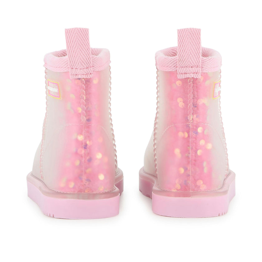 Pink Sequin Après‑Ski Boots