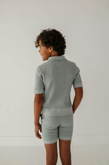 Boys Sweater Top in Cloud Blue