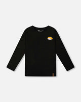 Long Sleeve Jersey Tee Shirt with Print Back & Front