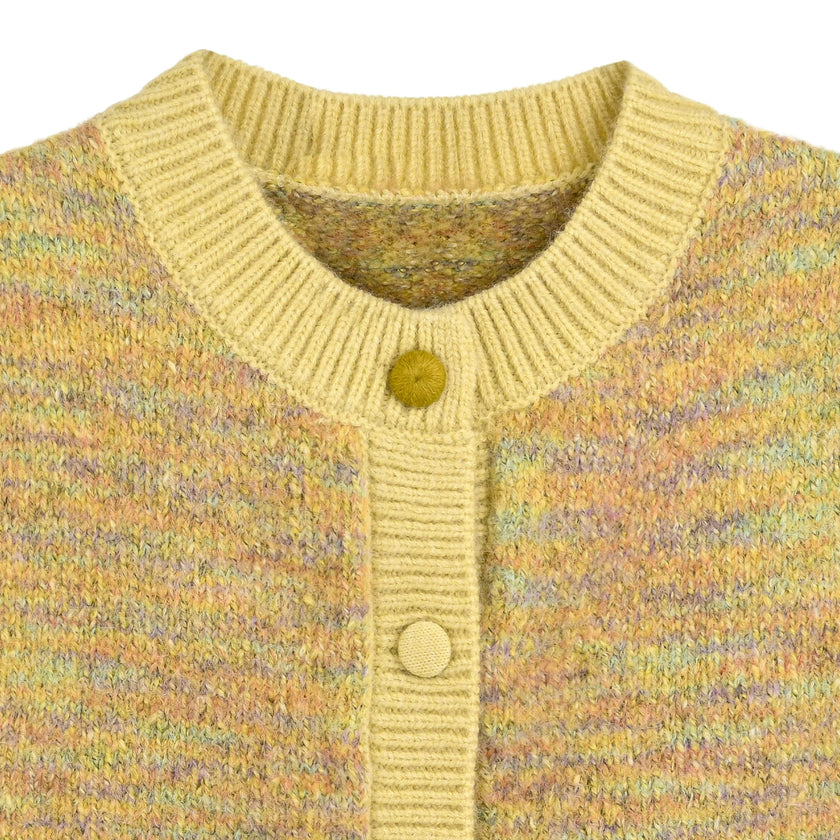 Yellow Multicolor Knit Vest