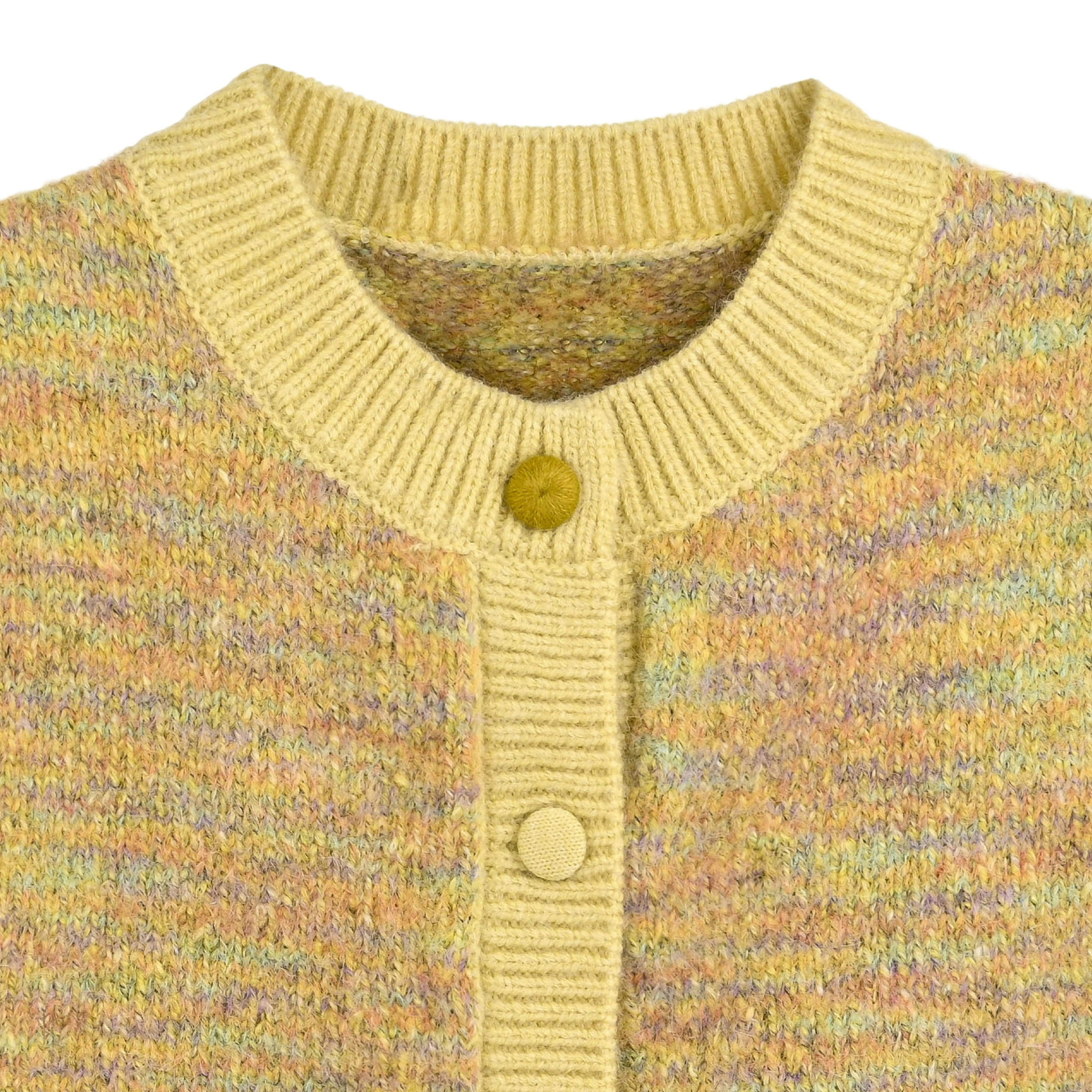 Yellow Multicolor Knit Vest