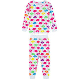 Kids Drawbertson Drippy Lips Long PJ Set - Organic Stretch Jersey Knit Cotton