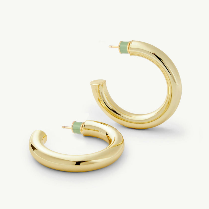 1" Perfect Hoops in Gold