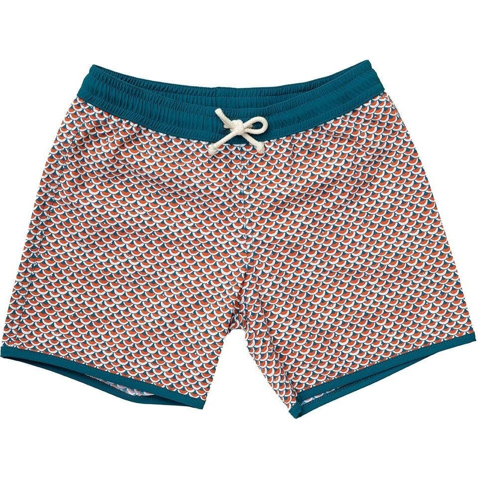 Swimshort Tommaso - Scales Pint Cinnamon Teal