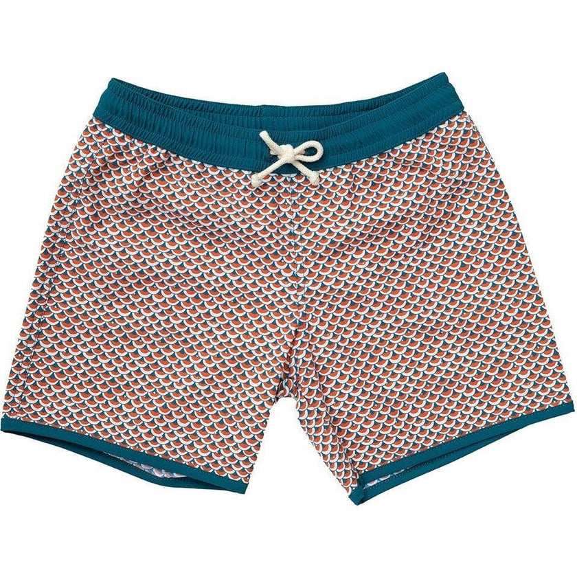 Swimshort Tommaso - Scales Pint Cinnamon Teal