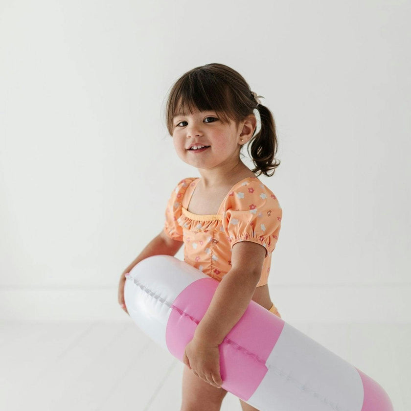 Girl's Puff Sleeve Swimsuit