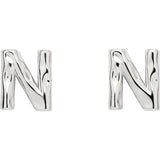 Monogram Studs in Silver