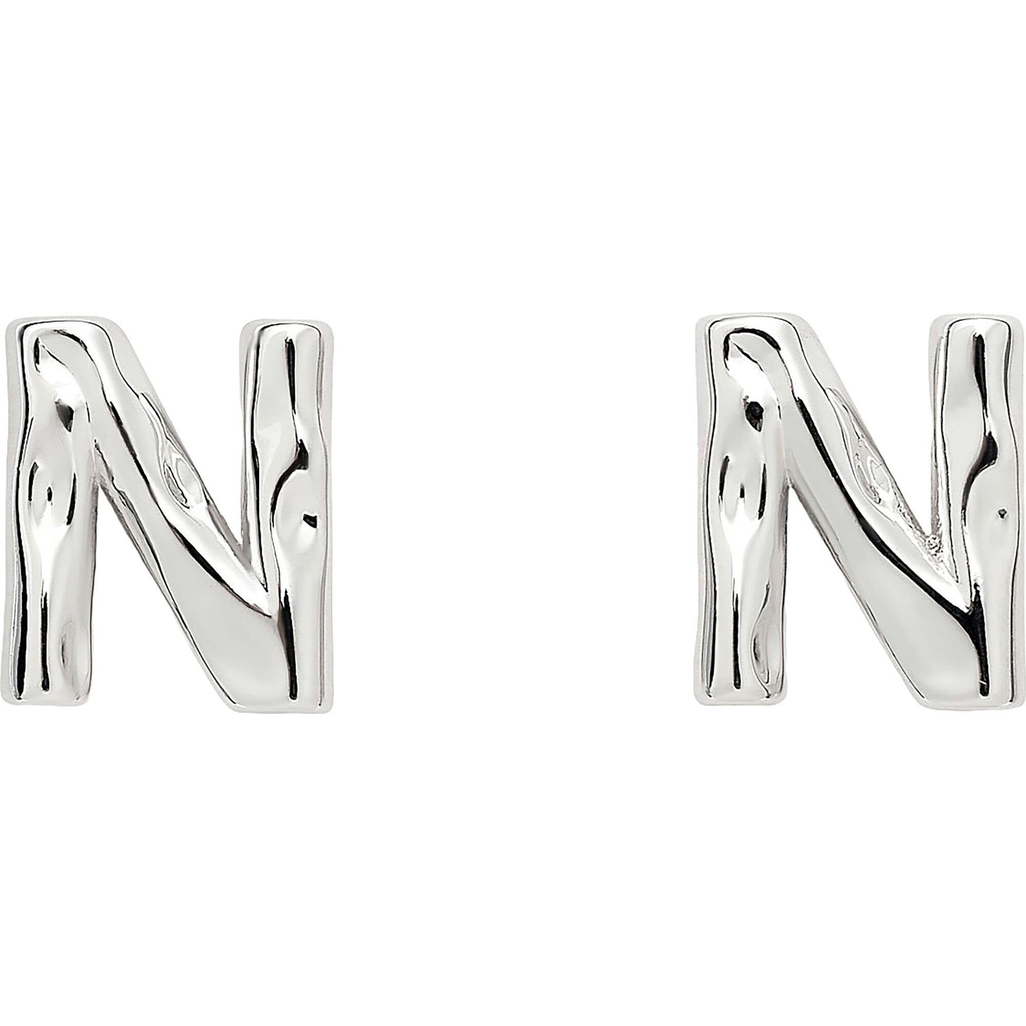 Monogram Studs in Silver