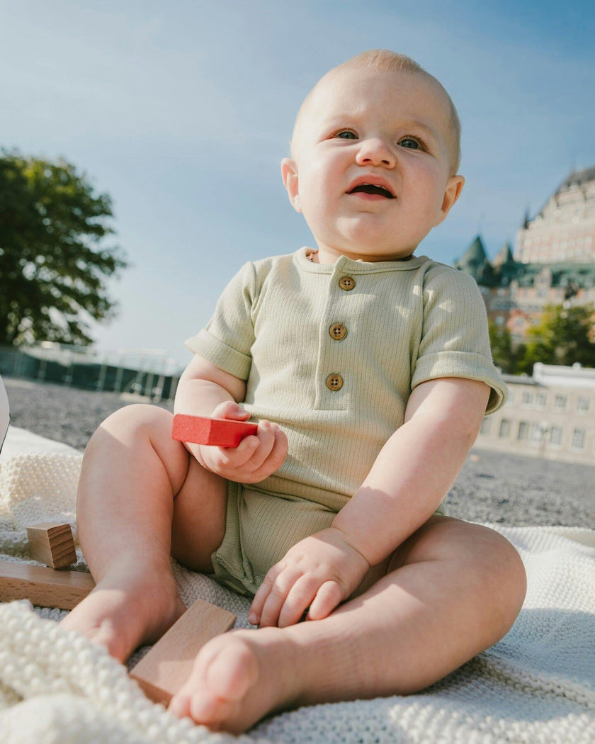Cotton Rib Romper