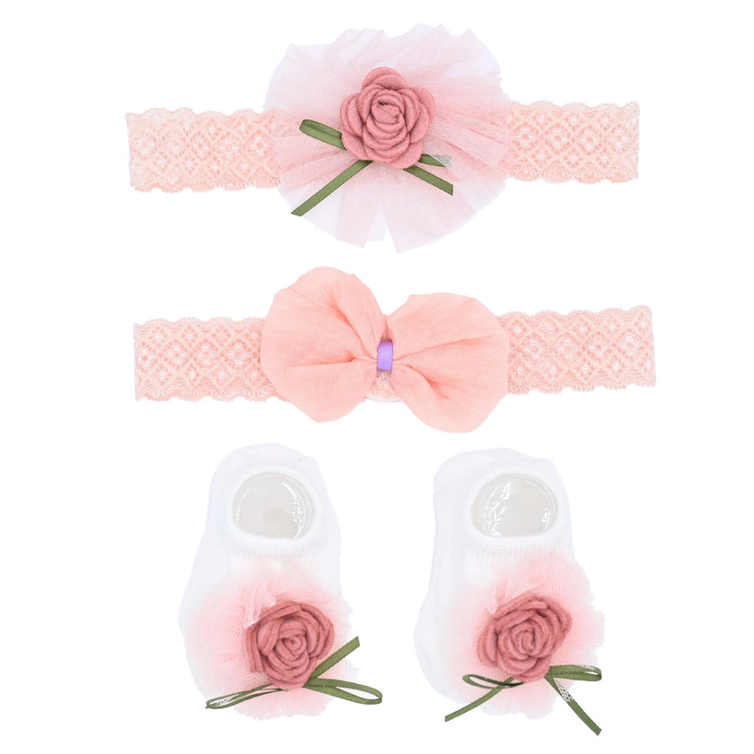 Pink Rose Ribbon and Bow Gift Set