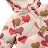 Baby Girls Ruffle Snowsuit - Multi Harvest Hearts