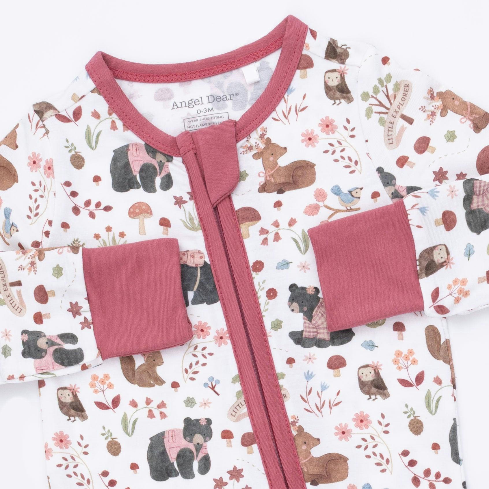 Southern Woodland Animals Pink - Convertible Romper