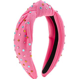 Raspberry Rhinestone Headband