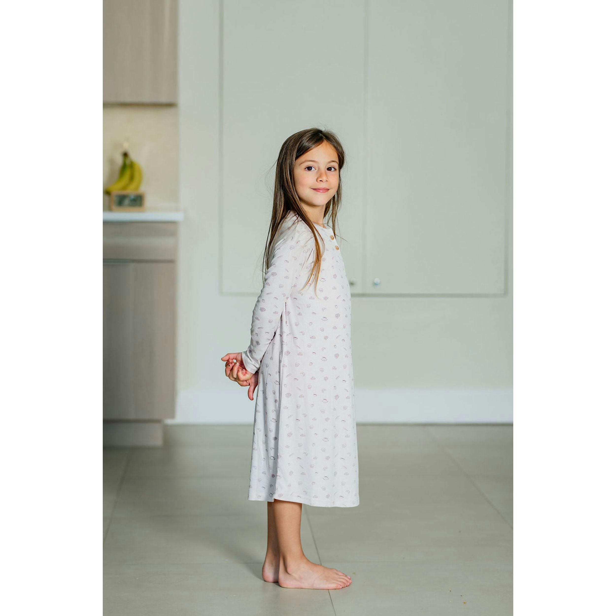 Breakfast Print Lounge Dress