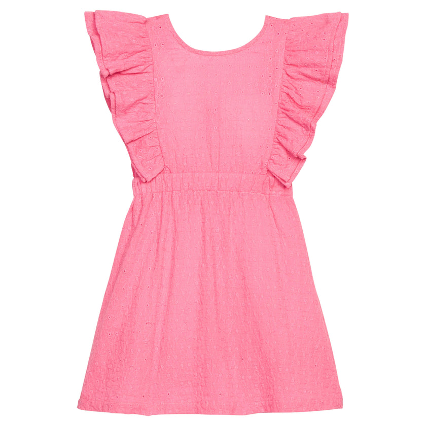 Sadie Dress - Taffy Pink Embroidery
